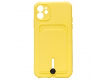 Чехол-накладка - SC304 с картхолдером для "Apple iPhone 11" (yellow) (208635)