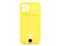 Чехол-накладка - SC304 с картхолдером для "Apple iPhone 12 Pro" (yellow) (208656)