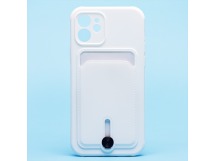 Чехол-накладка - SC304 с картхолдером для "Apple iPhone 12" (white) (208648)