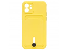 Чехол-накладка - SC304 с картхолдером для "Apple iPhone 12" (yellow) (208649)