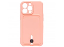 Чехол-накладка - SC304 с картхолдером для "Apple iPhone 13 Pro" (light pink) (208659)