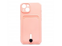 Чехол-накладка - SC304 с картхолдером для "Apple iPhone 13" (light pink) (208657)