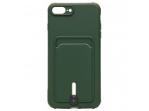 Чехол-накладка - SC304 с картхолдером для "Apple iPhone 7 Plus/iPhone 8 Plus" (dark green) (208669)