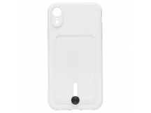 Чехол-накладка - SC304 с картхолдером для "Apple iPhone XR" (white) (208680)