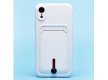 Чехол-накладка - SC304 с картхолдером для "Apple iPhone XR" (white) (208680)