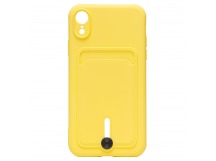 Чехол-накладка - SC304 с картхолдером для "Apple iPhone XR" (yellow) (208681)