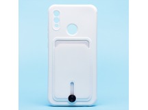 Чехол-накладка - SC304 с картхолдером для "Huawei Honor 10 Lite/P Smart 2019" (white) (208687)