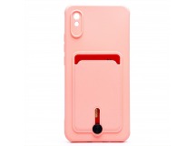 Чехол-накладка - SC304 с картхолдером для "Xiaomi Redmi 9A/Redmi 9i" (light pink) (208814)