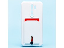 Чехол-накладка - SC304 с картхолдером для "Xiaomi Redmi Note 8 Pro" (white) (208793)