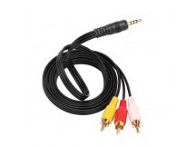 Шнур 3RCAшт. - шт.3,5мм 4pole удлиненный штекер 1,5м