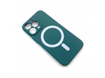 Чехол iPhone 13 Pro Silicone MagSafe Soft Touch Темно-Зеленый