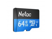 Карта памяти MicroSD 64GB Netac P500 Standard Class 10 UHS-I (90 Mb/s) без адаптера