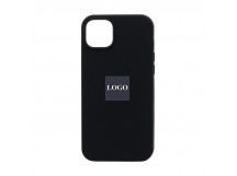 Чехол-накладка Silicone Case с лого для Apple iPhone 14 Plus/6.7 (полная защита) (018) черный