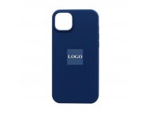 Чехол-накладка Silicone Case с лого для Apple iPhone 14 Plus/6.7 (полная защита) (020) синий