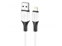 Кабель USB - Apple lightning BOROFONE BX79 Silicone (белый) 1м