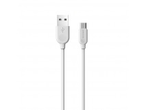 USB кабель для зарядки micro USB "BoroFone" BX14  (белый)  2,4A, 2м