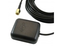 Антенна GPS внешняя, 28db RG174 3m SMA-P, чёрная
