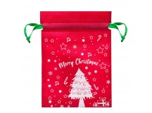 Подарочная упаковка - новогодний мешок New Year 02 (15x22cm) (red) (002) (211725)