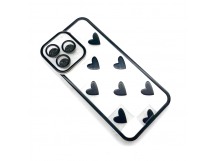 Чехол iPhone 14 Pro (Full Camera/Сердце) Силикон Прозрачный 1.5mm