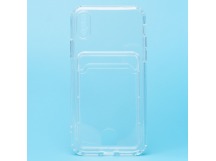 Чехол-накладка - SC276 с картхолдером для "Apple iPhone X/iPhone Xs" (transparent) (210371)