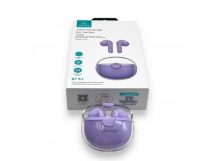 Беспроводные наушники Bluetooth Usams BU12 (TWS/вкладыши/BT5.1/Hi-Fi) Фиолетовые