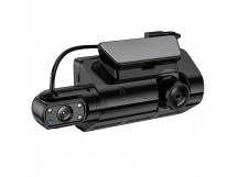 Автомобильный видеорегистратор HOCO DI07 2 камеры (черный)