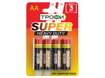 Батарейка AA Трофи R6 Super Heavy Duty (4-BL) (40/720) (211760)