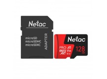 Карта памяти MicroSD 128GB Netac P500 Extreme Pro Class 10 UHS-I A1 V30 (100 Mb/s) + SD адаптер