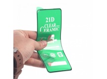 Защитное стекло Ceramics Samsung A22S (черный) 9D тех.упаковка