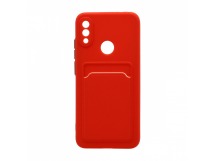 Чехол с кармашком и цветными кнопками для Xiaomi Redmi Note 7 (010) красный