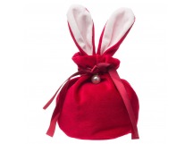 Подарочная упаковка - новогодний мешок с ушами Зайка New Year (10x13cm) (red) (211716)