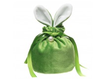 Подарочная упаковка - новогодний мешок с ушами Зайка 02 New Year (10x13cm) (green) (211743)