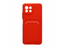                                 Чехол силиконовый Xiaomi Mi 11 Lite с визитницей и цветными кнопками (010) красный 