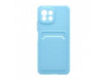                                 Чехол силиконовый Xiaomi Mi 11 Lite с визитницей и цветными кнопками (007) голубой 