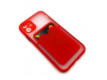 Чехол-накладка с картхолдером для Apple iPhone 11 ( Красный)