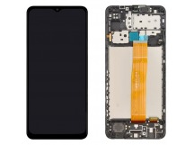 Дисплей для Samsung M127F Galaxy M12 в рамке + тачскрин (черный) 100%
