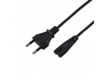 Шнур сетевой для аппаратуры, вилка - евроразъем С7, кабель 2x0,75 кв. мм. 1,8м "Rexant"