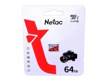 Карта памяти MicroSD 64GB Netac P500 Eco Class 10 UHS-I без адаптера