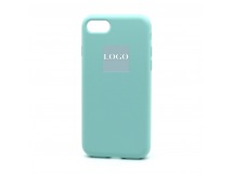 Чехол Silicone Case с лого для Apple iPhone 7/8/SE 2020 (полная защита) (044) голубой