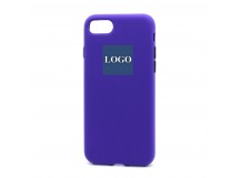 Чехол Silicone Case с лого для Apple iPhone 7/8/SE 2020 (полная защита) (045) фиолетовый