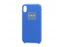 Чехол-накладка Silicone Case с лого для Apple iPhone XR (003) синий