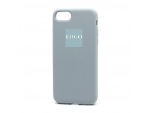 Чехол Silicone Case с лого для Apple iPhone 7/8/SE 2020 (полная защита) (026) светло серый
