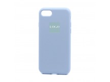 Чехол Silicone Case с лого для Apple iPhone 7/8/SE 2020 (полная защита) (005) голубой