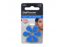 Элемент питания для слухового аппарата GoPower ZA675 Zinc Air 1.45V BL-6