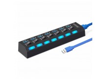                USB HUB 7 портов с выключателями СуперЭконом SBHA-7307-B черный 