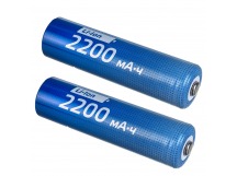 Аккумулятор КОСМОС 18650 Li-ion2200 mAh без защиты, 2 шт шринк (2/200)