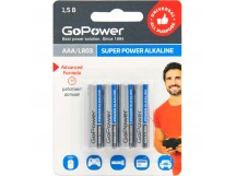Элемент питания GoPower LR03 AAA BL4 Alkaline 1.5V (4/48/576)