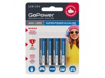 Элемент питания GoPower LR03 AAA BL4 Alkaline 1.5V (4/48/576)