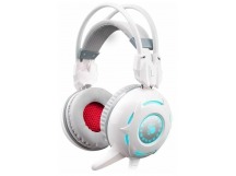 Наушники с микрофоном A4Tech Bloody G300 белый 1.8м мониторные (G300 WHITE+GREY) [28.12], шт
