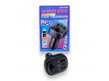 FM Модулятор WEKOME WP-C39 (АЗУ USB+Type-C 4.8A/BT5.1/MP3/LED/Micro SD/LCD/громкая связь) Черный
